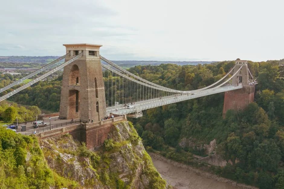 Bristol city skyline and local landmarks